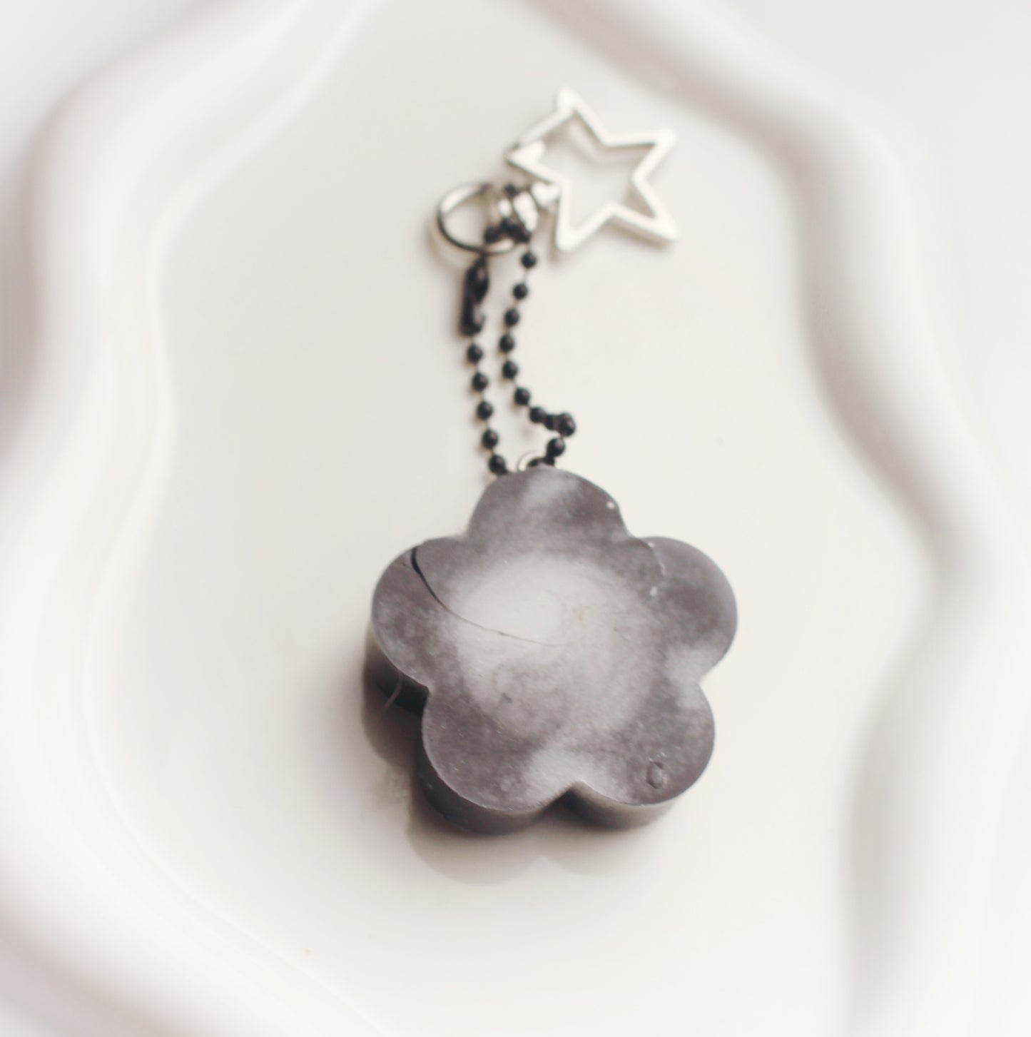 “Bleep” flower keychain