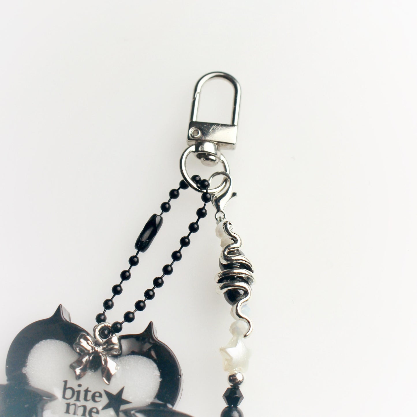 "Bite me" heart keychain