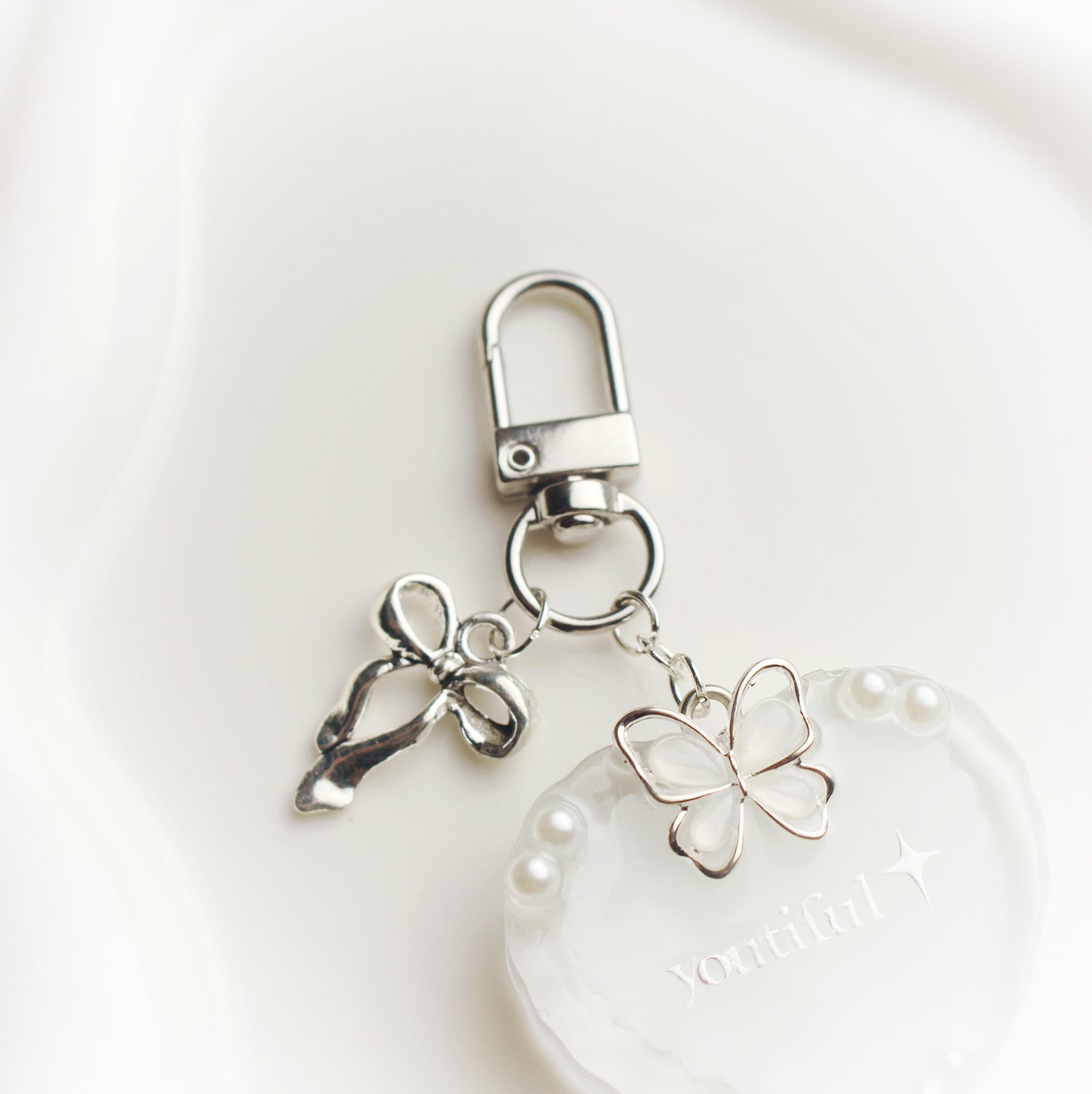 "Youtiful" heart keychain