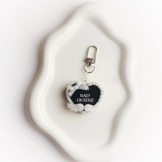 "Bad desire" heart keychain
