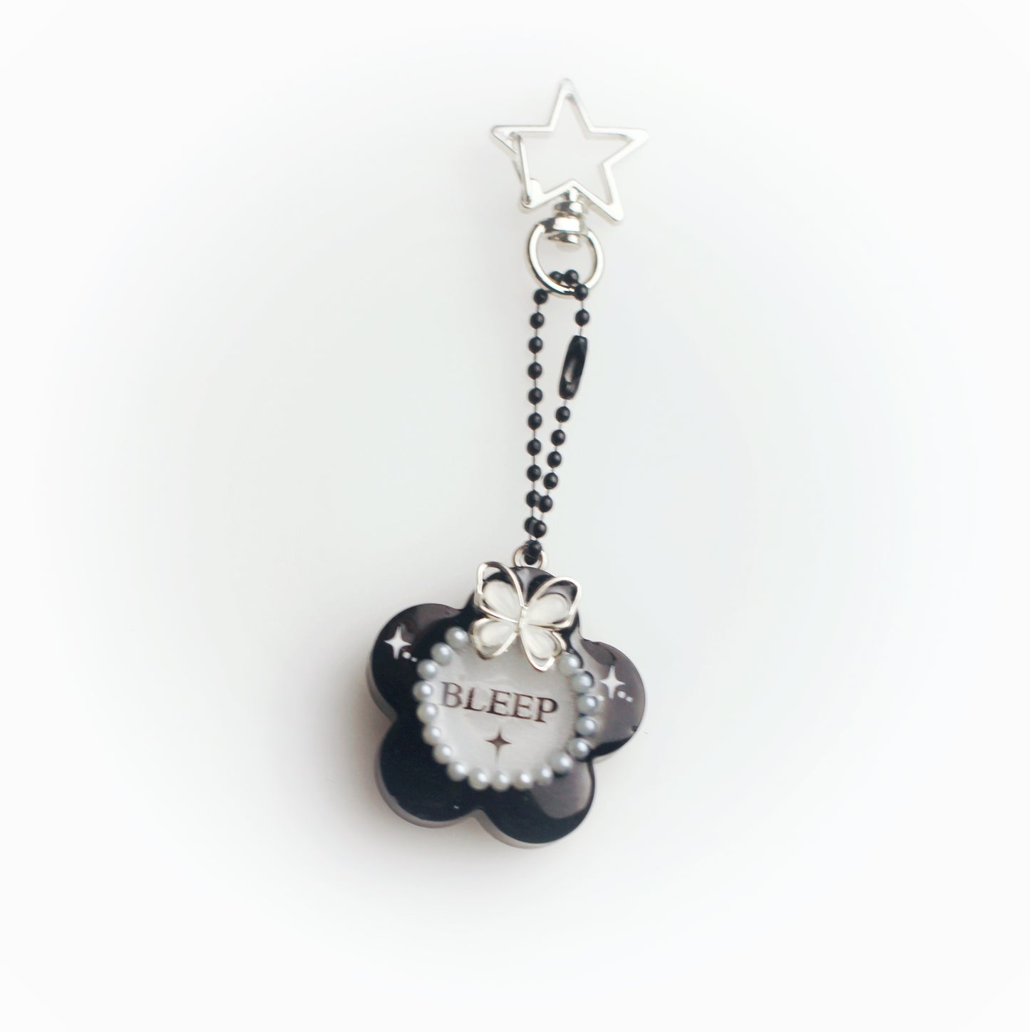 “Bleep” flower keychain