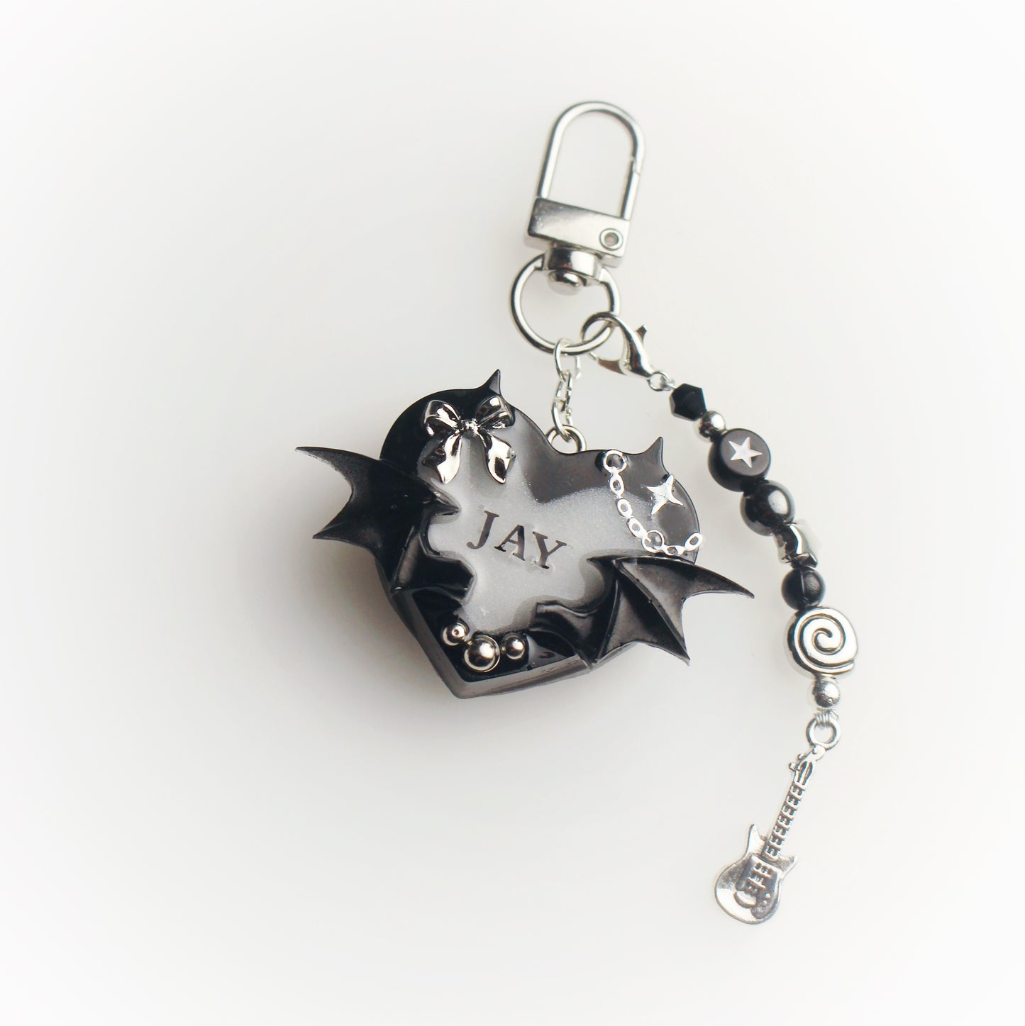 “Jay” heart keychain