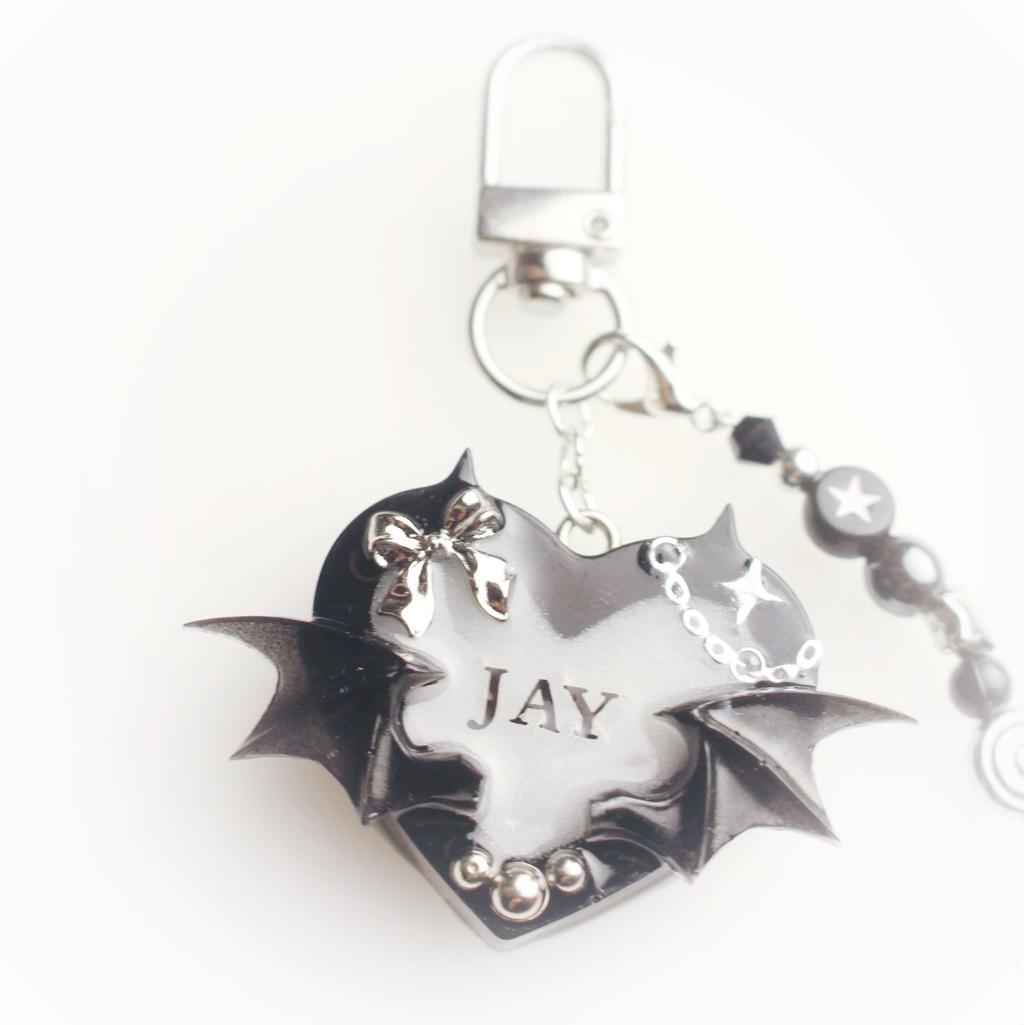 “Jay” heart keychain