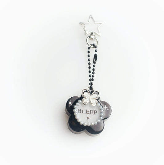 “Bleep” flower keychain