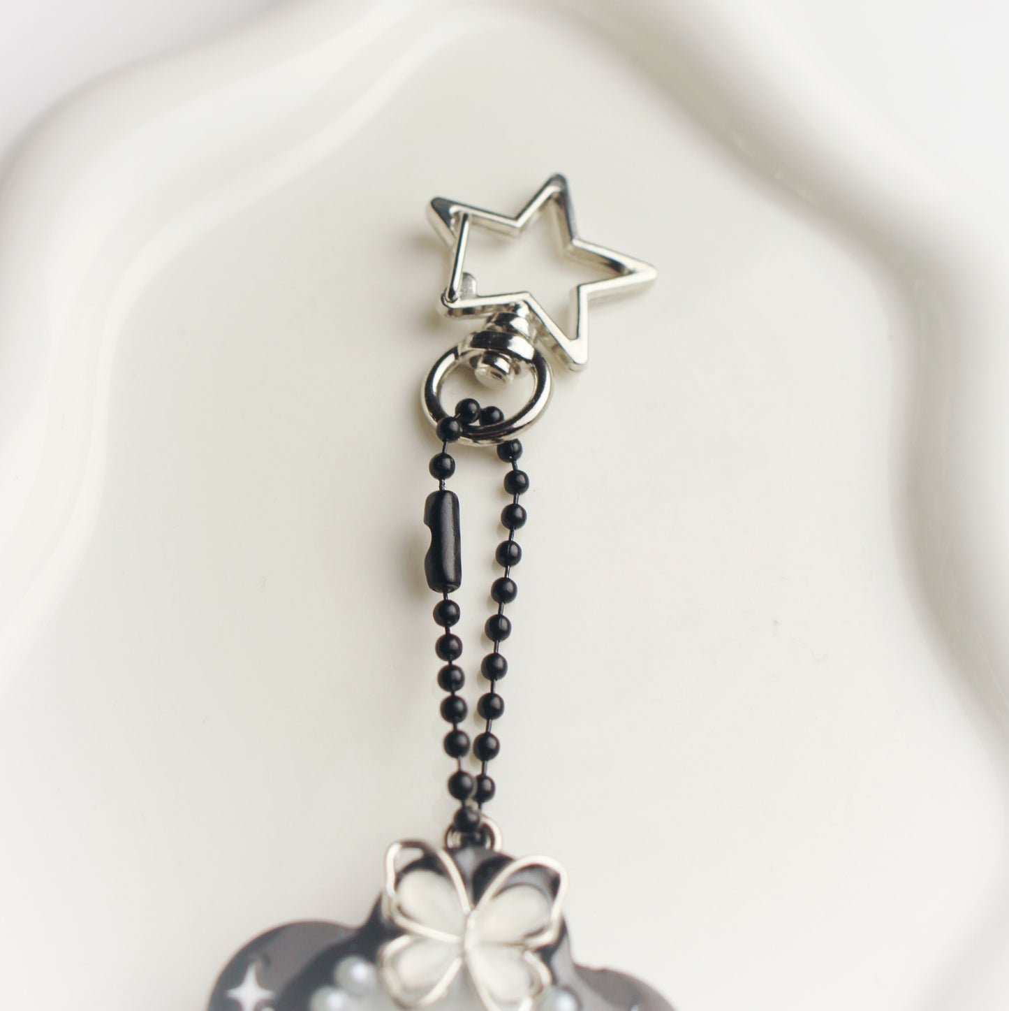 “Bleep” flower keychain