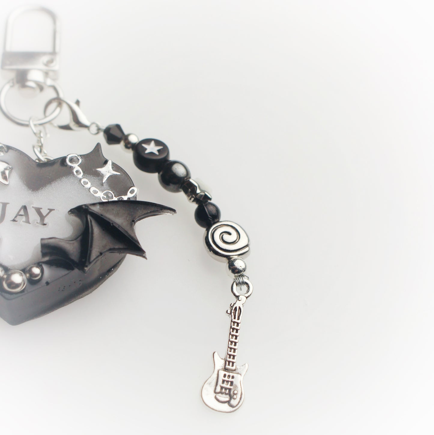 “Jay” heart keychain