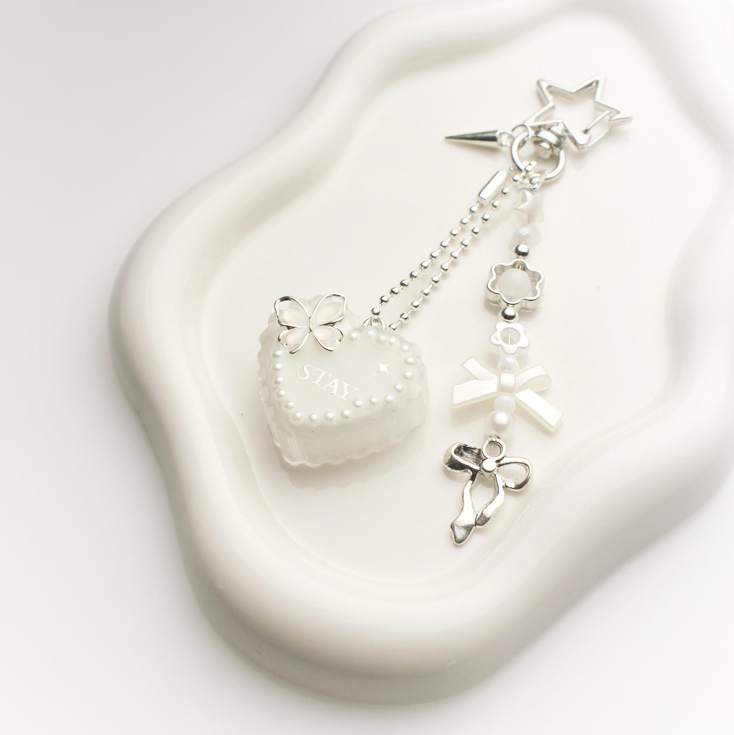 "Stay" heart keychain