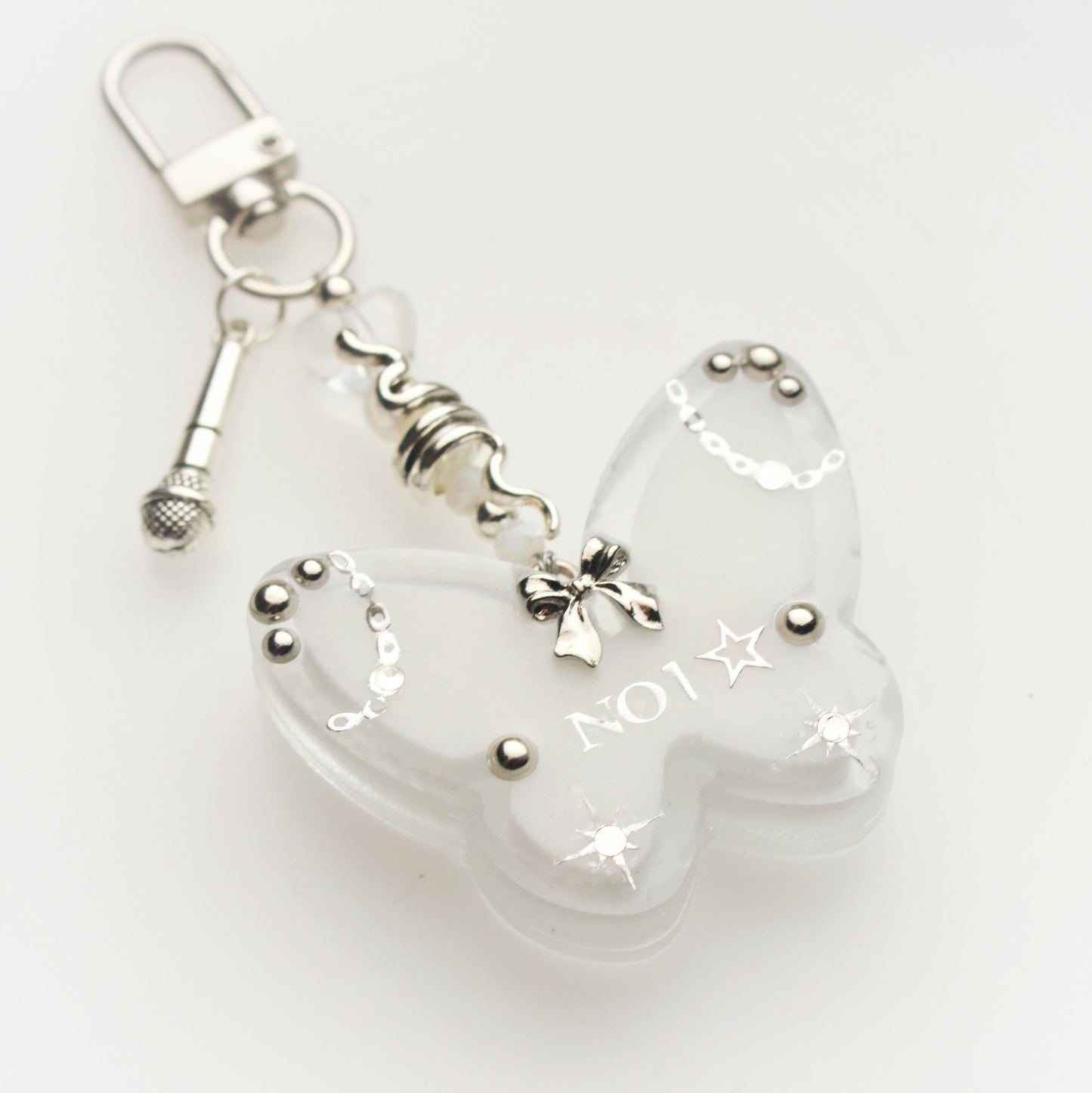 "NO1" butterfly keychain