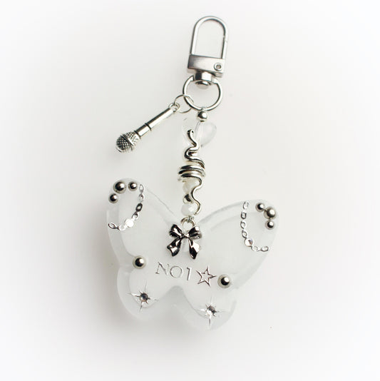 "NO1" butterfly keychain