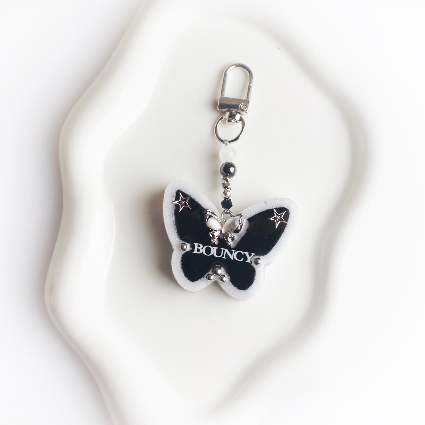 "Bouncy" butterfly keychain