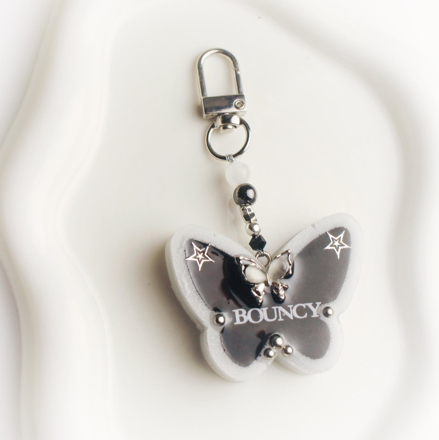 "Bouncy" butterfly keychain