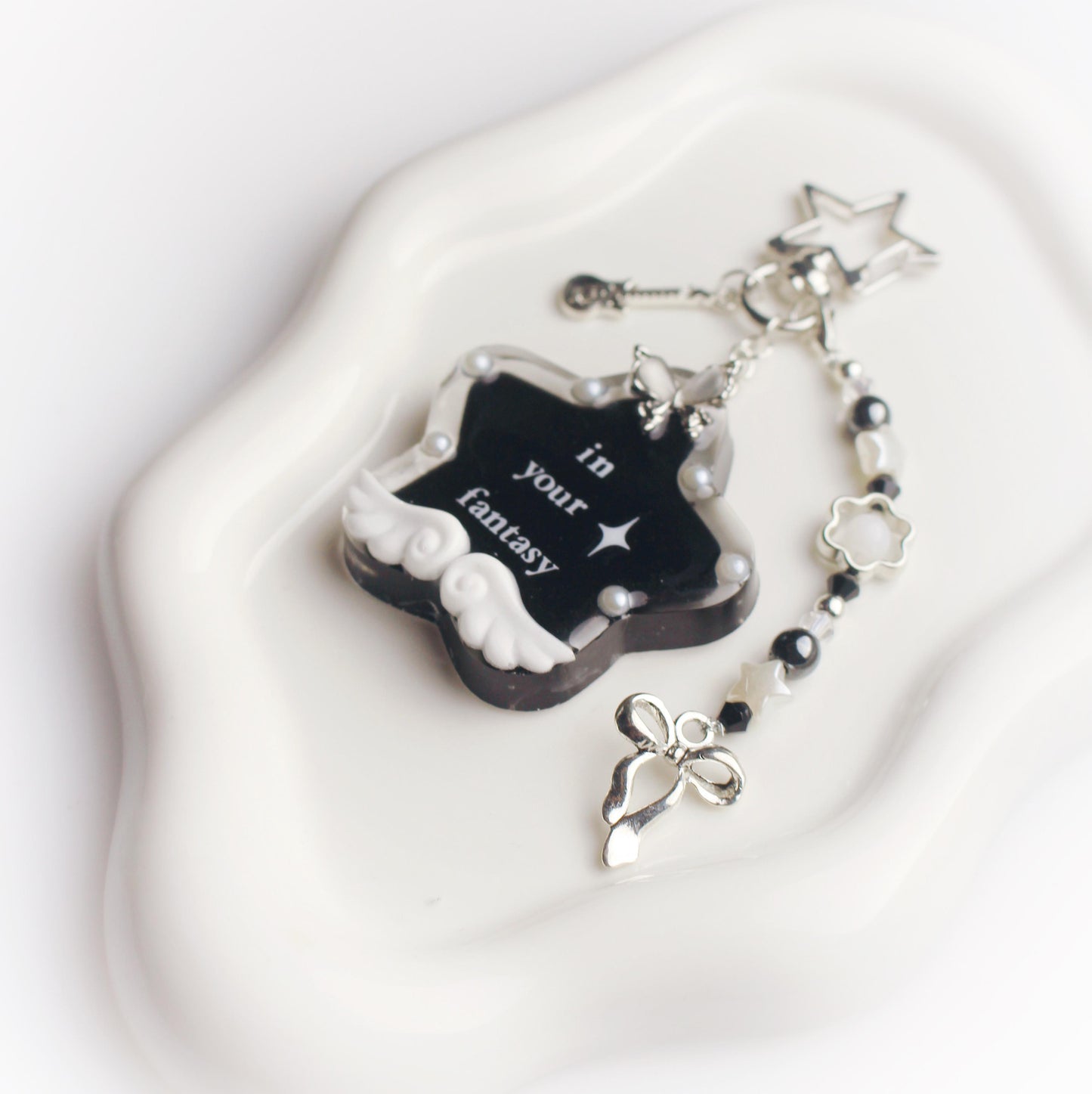 "In your fantasy" star keychain