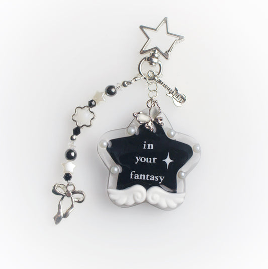 "In your fantasy" star keychain