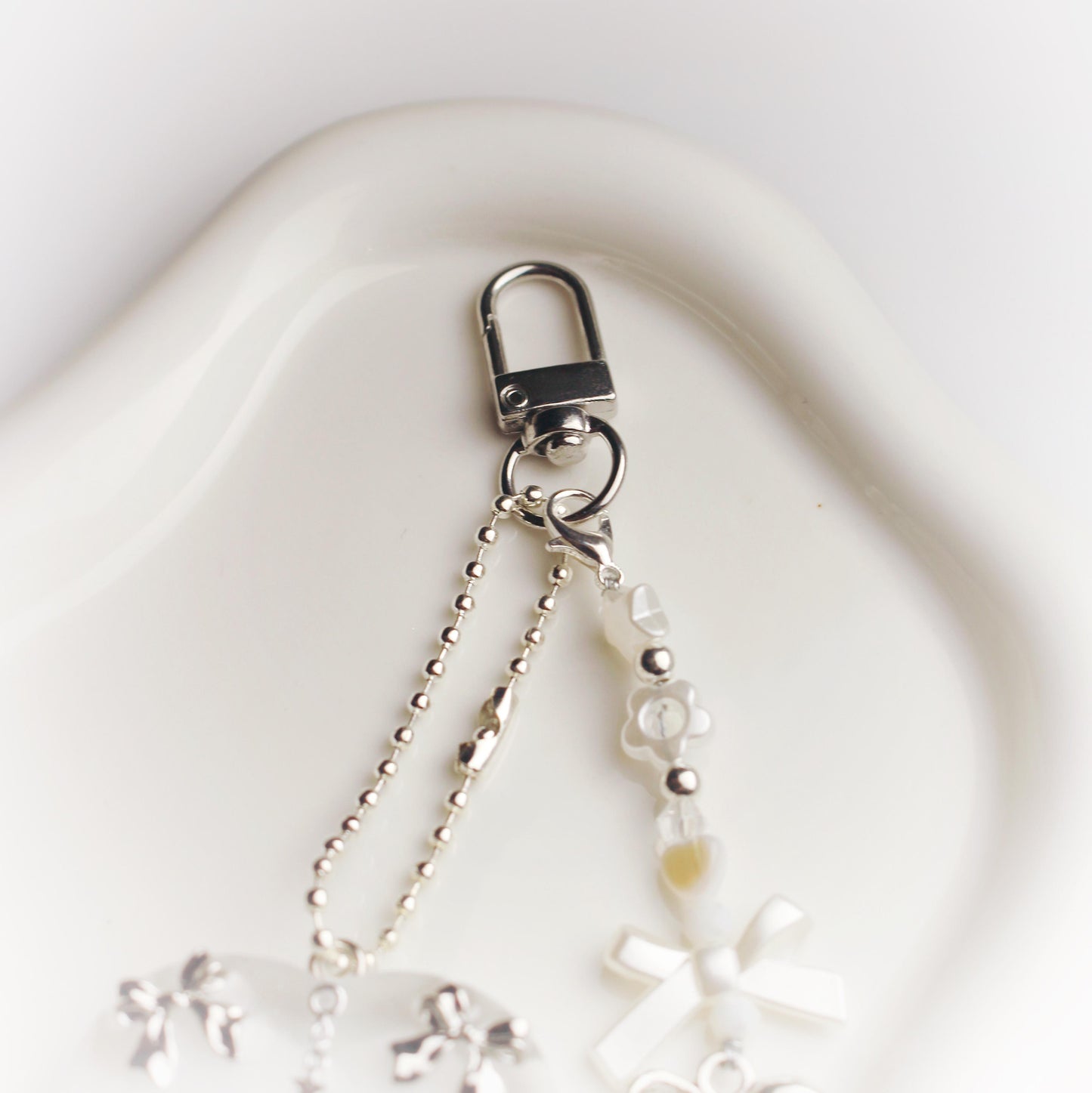 "Charmer" heart keychain