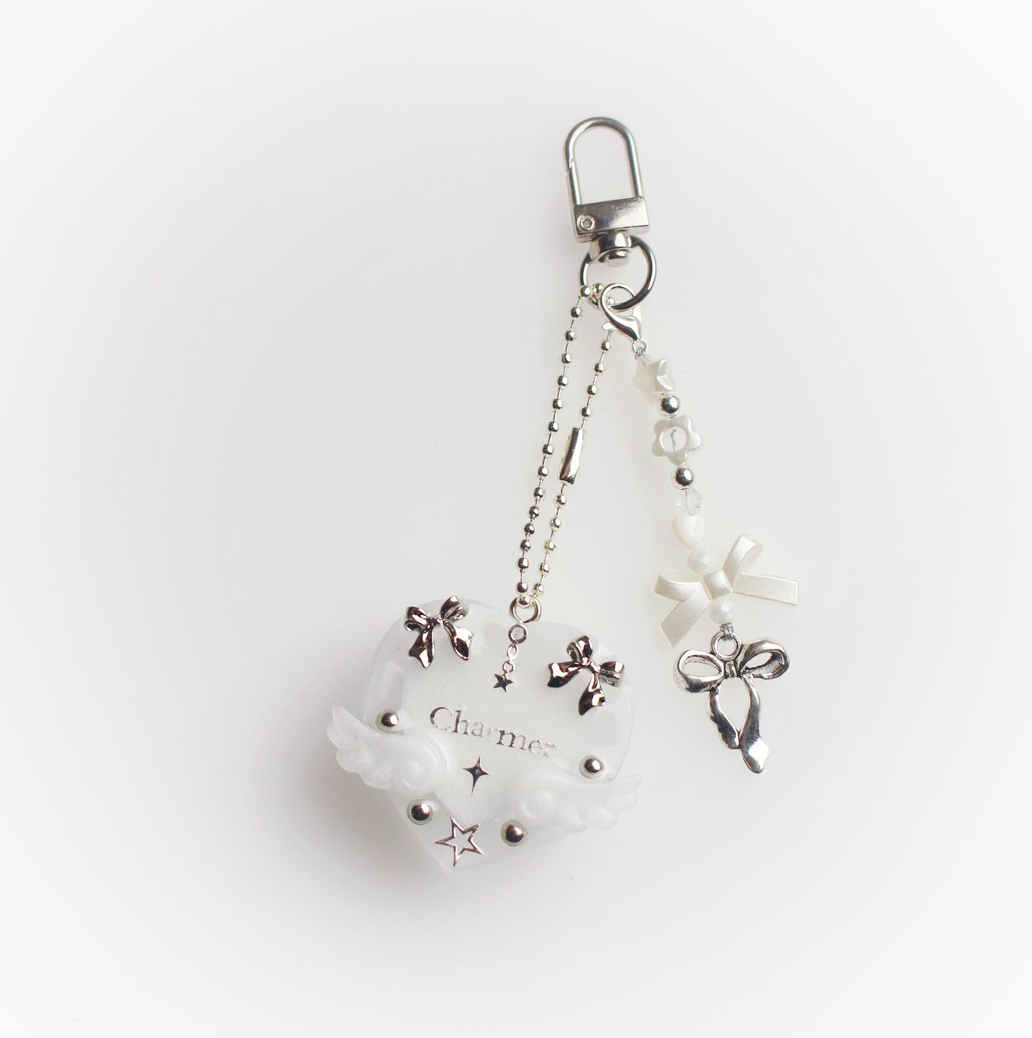 "Charmer" heart keychain
