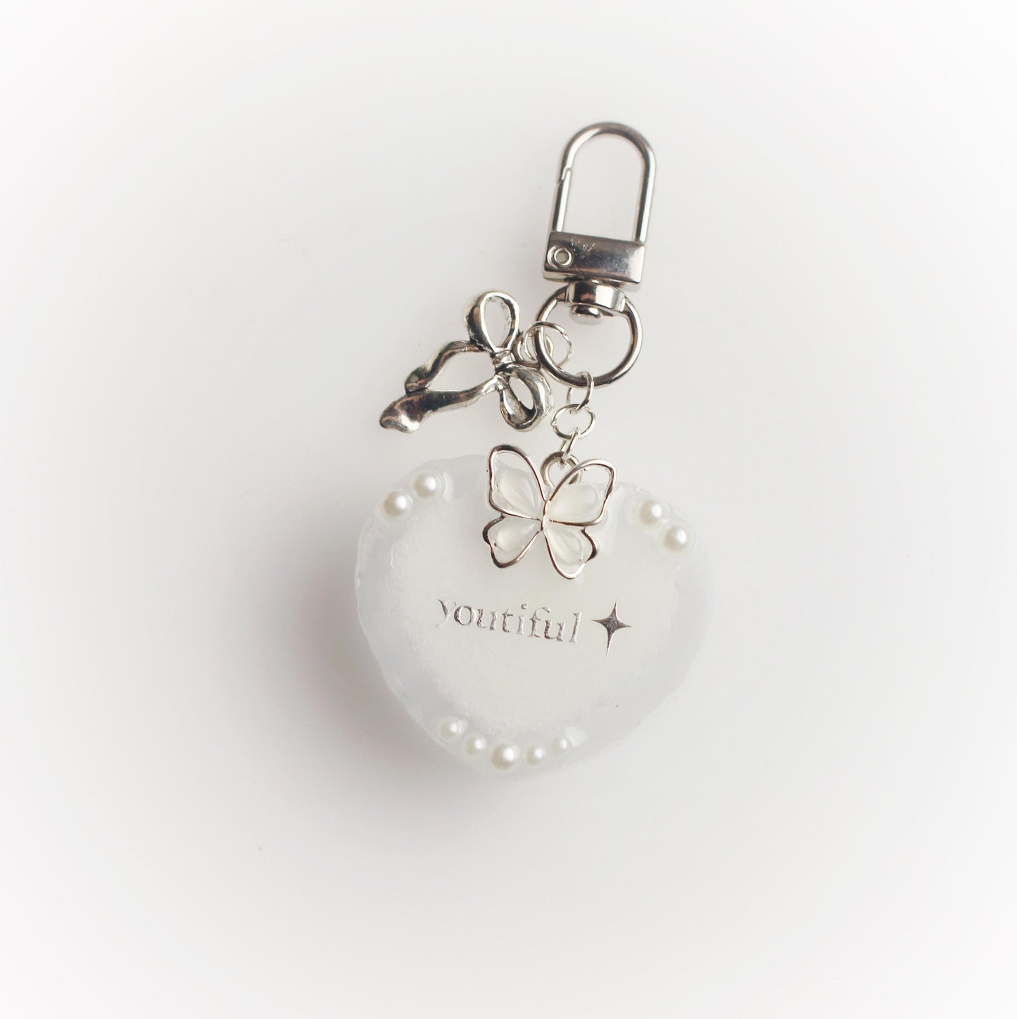 "Youtiful" heart keychain