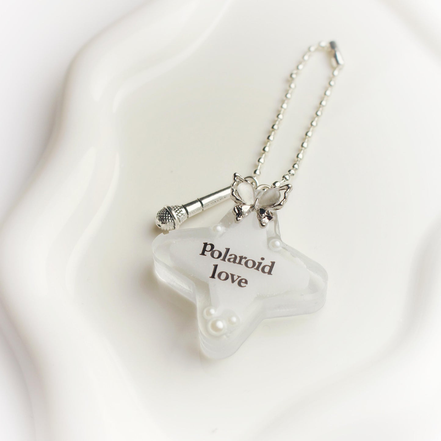 "Polaroid love" star keychain