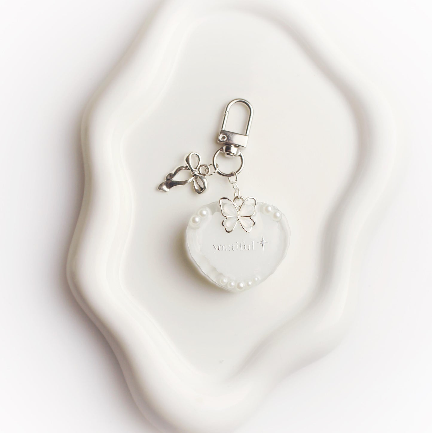 "Youtiful" heart keychain