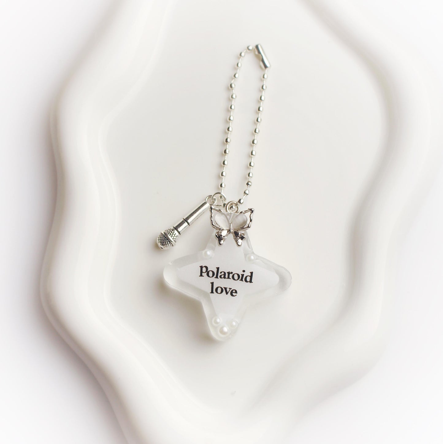 "Polaroid love" star keychain