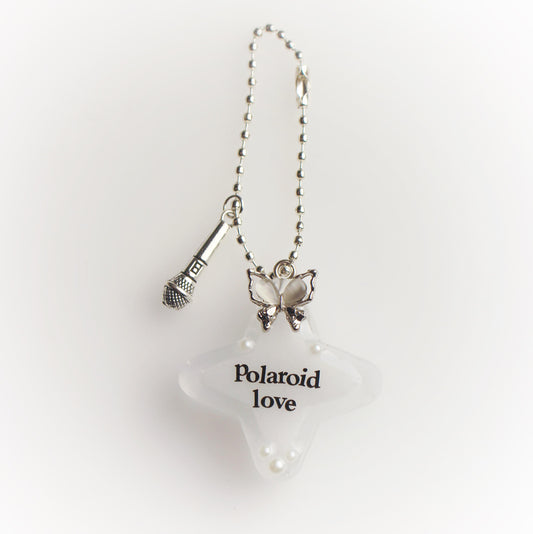 "Polaroid love" star keychain