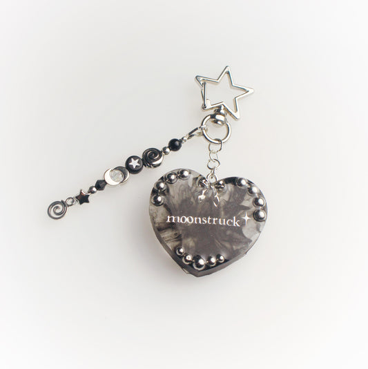 "Moonstruck" heart keychain